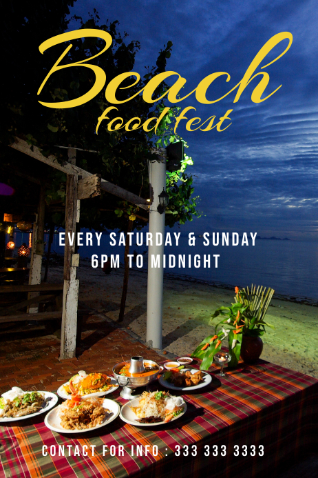 food Poster template