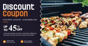 Sort Barbecue Discount Coupon Facebook Shared Image Template