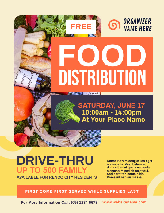 Food Distribution Flyer Template PosterMyWall