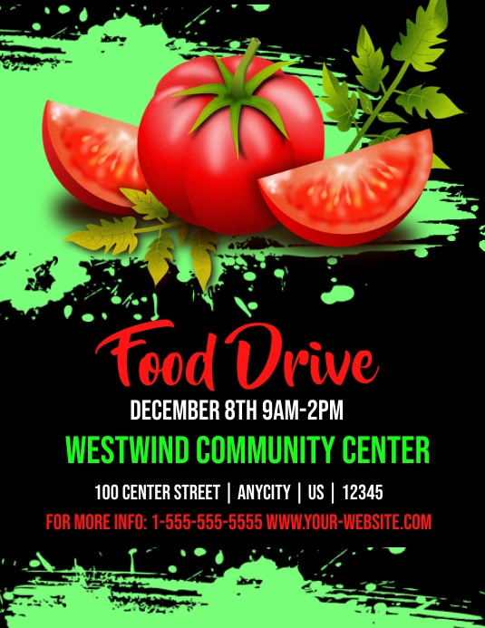 food drive Pamflet (VSA Brief) template