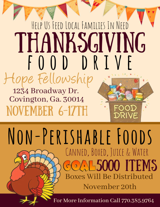 Food Drive Template PosterMyWall