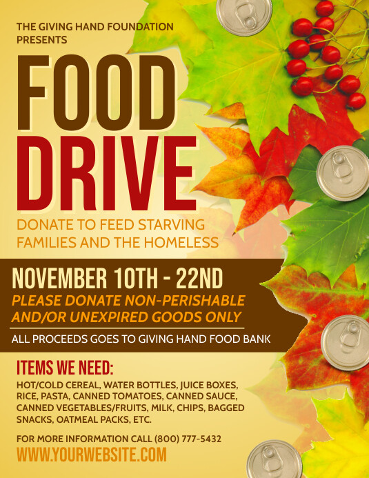 Food Drive Template PosterMyWall