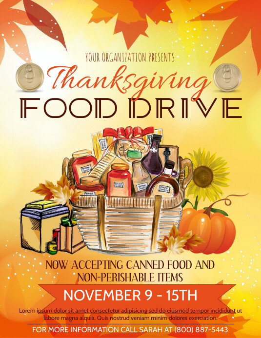 Food Drive Poster Template
