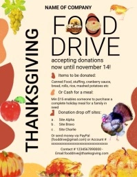 Food Drive Flyer template