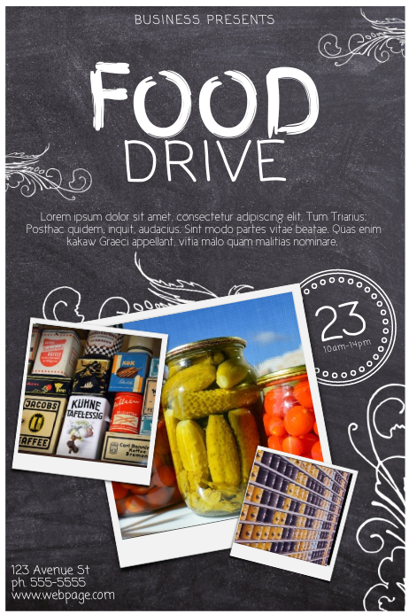 Copy of Food Drive Template PosterMyWall Copy of Food Drive Template PosterMyWall