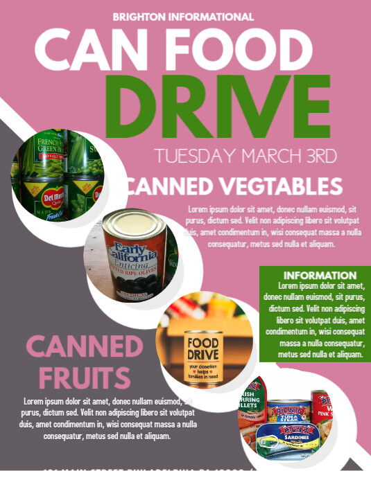 Food Drive Template PosterMyWall food-drive-template-postermywall