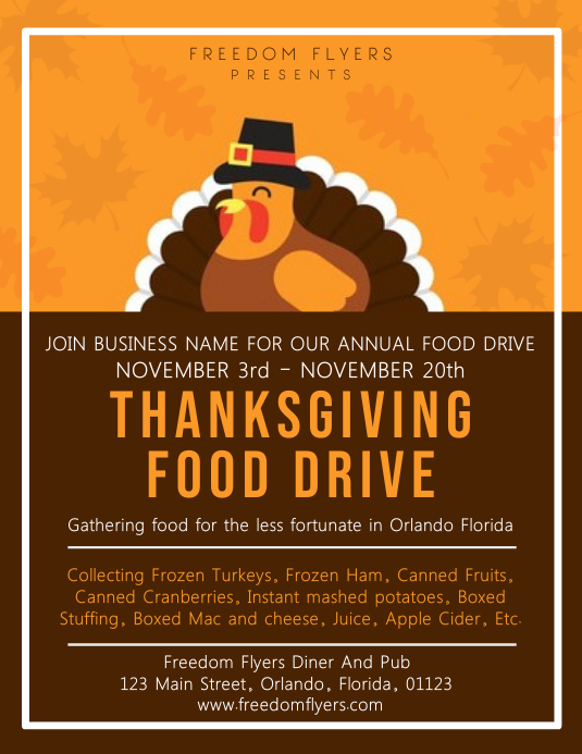 Food Drive Flyer Template PosterMyWall