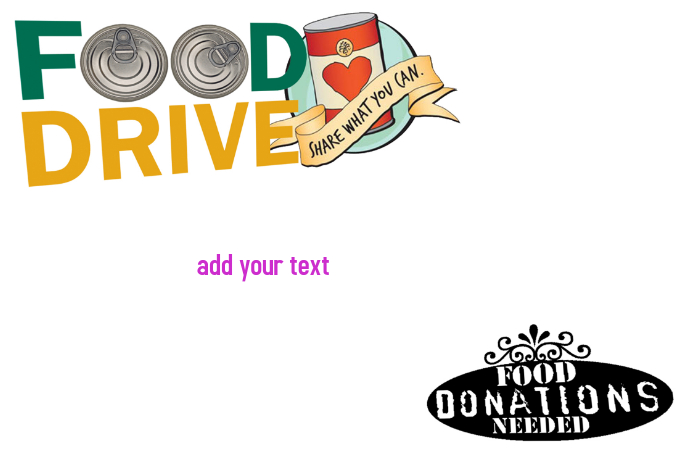 FOOD DRIVE Template PosterMyWall