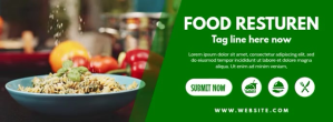 สีเหลือง Restaurant Promotion Facebook-coverfoto Template