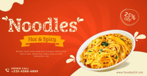 Food facebook promotion and banner post template