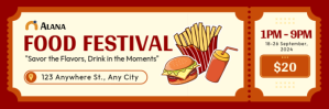 Food Festival Ticket Twitter Banner Twitter-header template