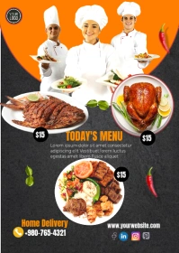 FOOD FLYER A6 template
