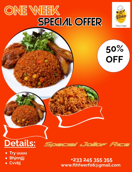 Food Flyer Template Volantino (US Letter)