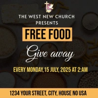 FOOD GIVE AWAY Pos Instagram template