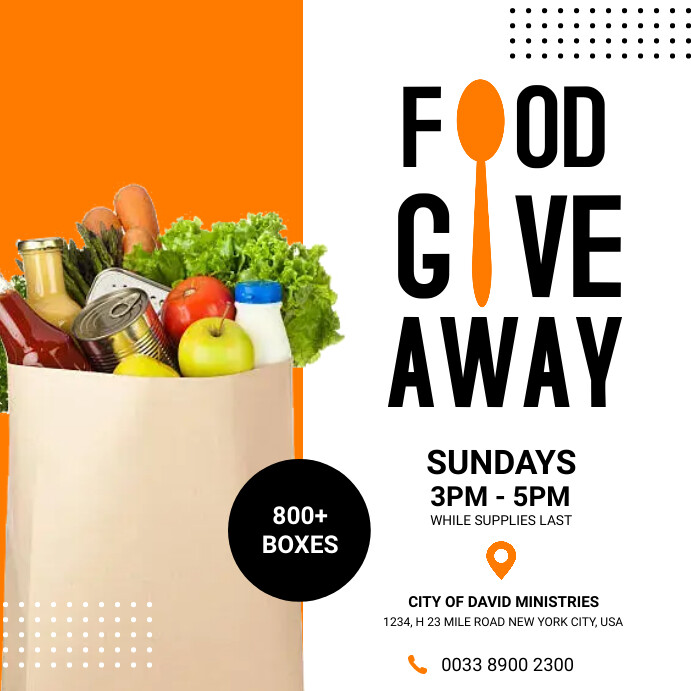Food Giveaway Template PosterMyWall food-giveaway-template-postermywall