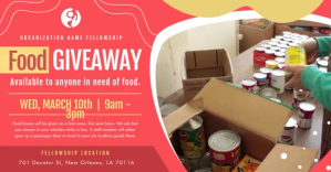 Food Giveaway Facebook Shared Image Obraz udostępniany na Facebooku template