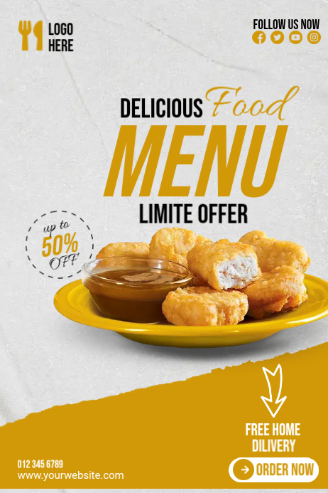 Food Limite Offer Menu Template | PosterMyWall