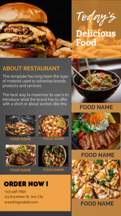 Food Guide Menu Food List Menu Template | PosterMyWall