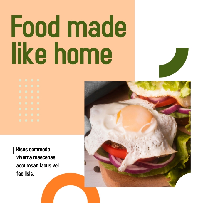 Homemade Food Posts food made social media post template | PosterMyWall