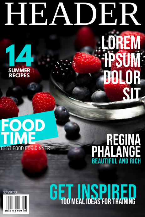 Food magazine Cover Template | PosterMyWall