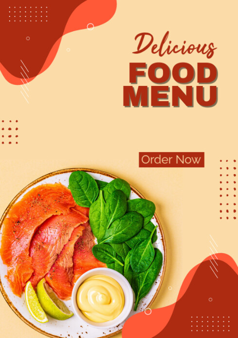 Food Menu A4 Flyer Design Template | PosterMyWall