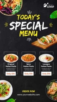 Food Menu Ad Template Instagram-verhaal