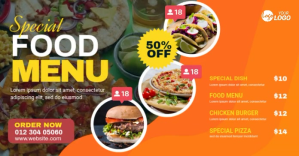 Food Menu Ad Template Facebook Shared Image