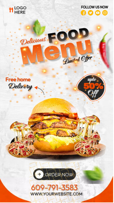 Food Menu Ads Template | PosterMyWall