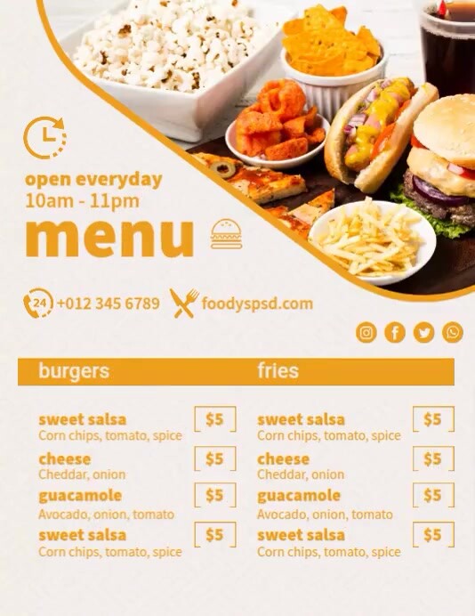 Menu Advertisement Food Menu Ads Template | PosterMyWall
