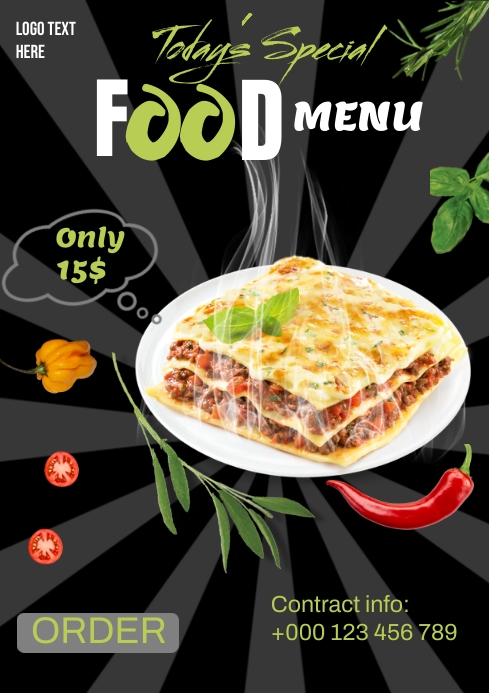 Food Menu Ads Template | PosterMyWall