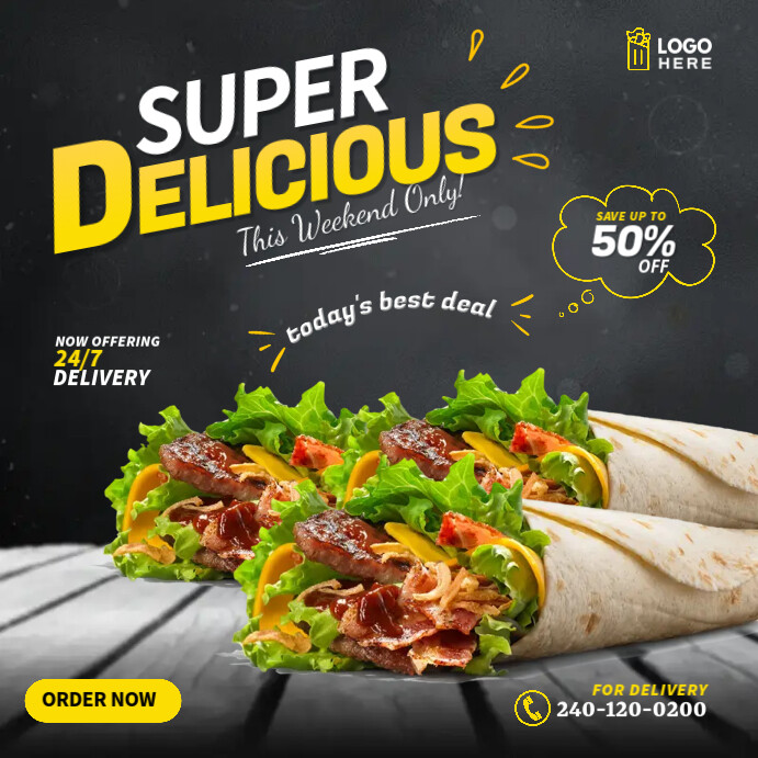 Food Menu Ads Template | PosterMyWall