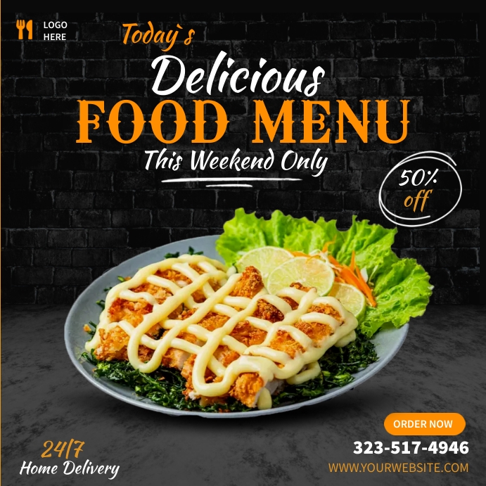 Menu Ad Example Food Menu Ads Template | PosterMyWall