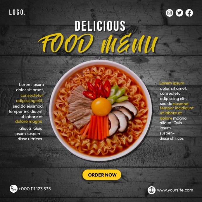 Menu Advertisement Food Menu Ads Template | PosterMyWall