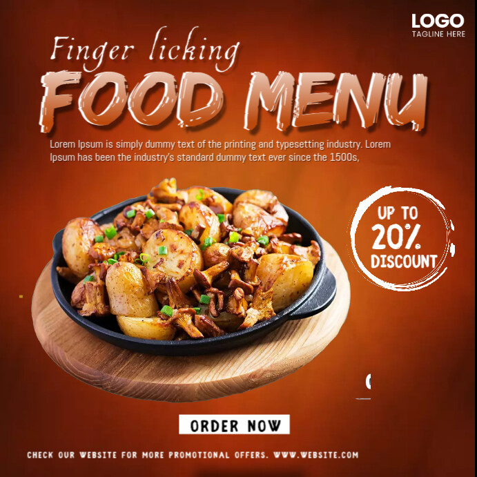 Food Menu Ads Template | PosterMyWall