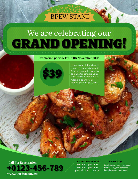 Menu Ad Example Food Menu ads Template | PosterMyWall