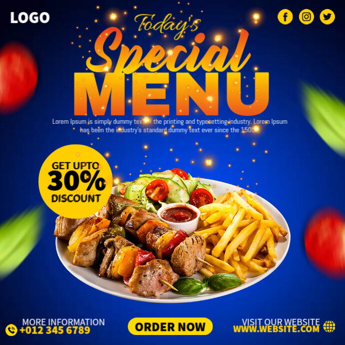 Food Menu Ads Template | PosterMyWall