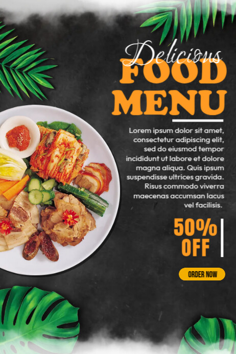 Food Menu Ads Template | PosterMyWall