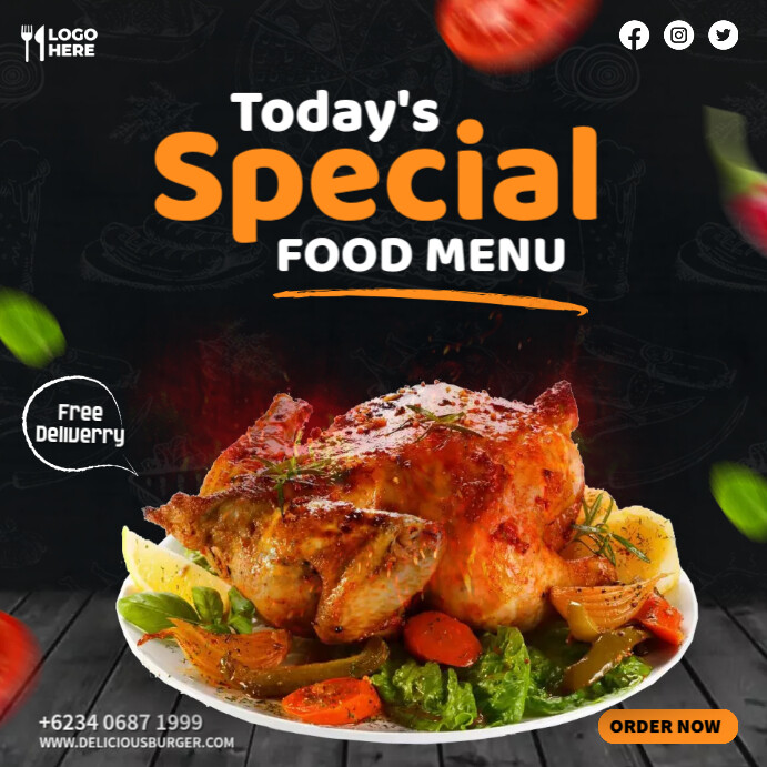 Food Menu Ads Template | PosterMyWall