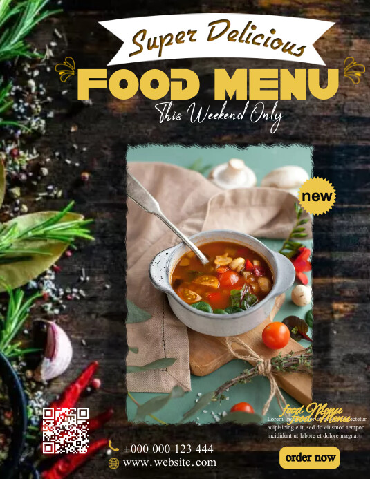 Food Menu Ads Template | PosterMyWall