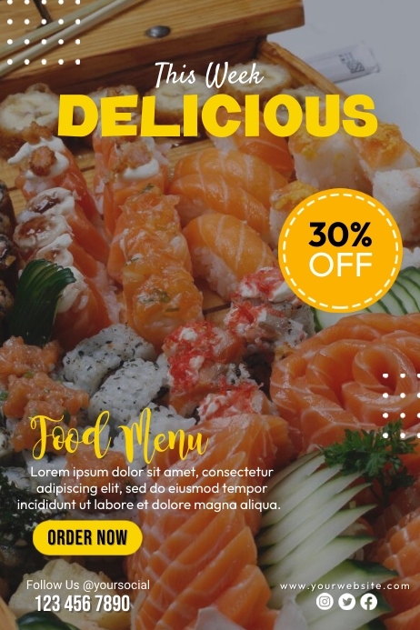Food Menu Ads Template | PosterMyWall