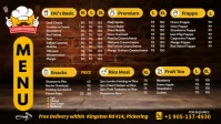 Food Menu Ads Facebook Cover Video (16:9) template