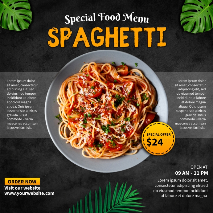 Food Menu Ads Template | PosterMyWall