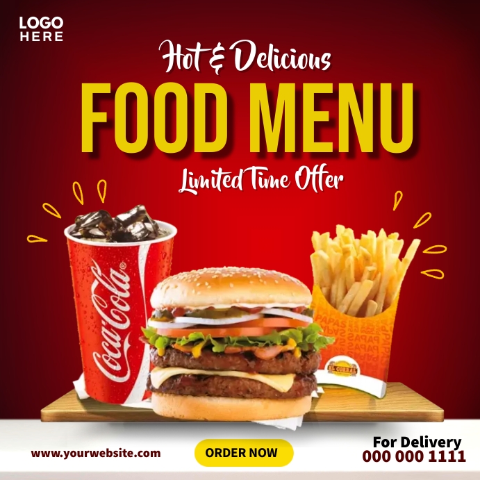 Food Menu Ads Template | PosterMyWall