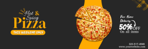 food menu and delicious pizza template