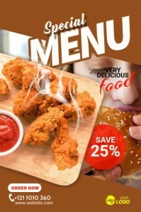 Food Menu Banner Design template