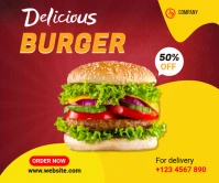 Food Menu Banner Design Large Rectangle template