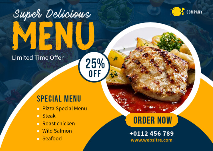 Food Menu Banner Design Template | PosterMyWall