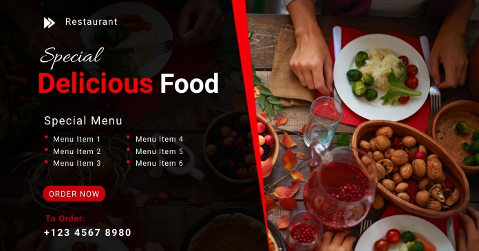 Food Menu Banner Template | PosterMyWall