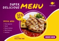 Food Menu Banner Template Postal
