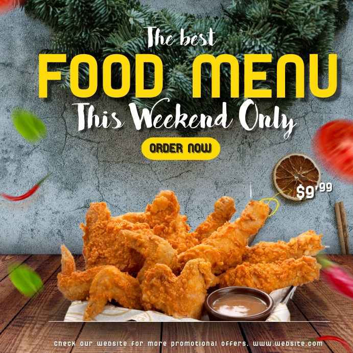 Food Menu Best Offer Template | PosterMyWall